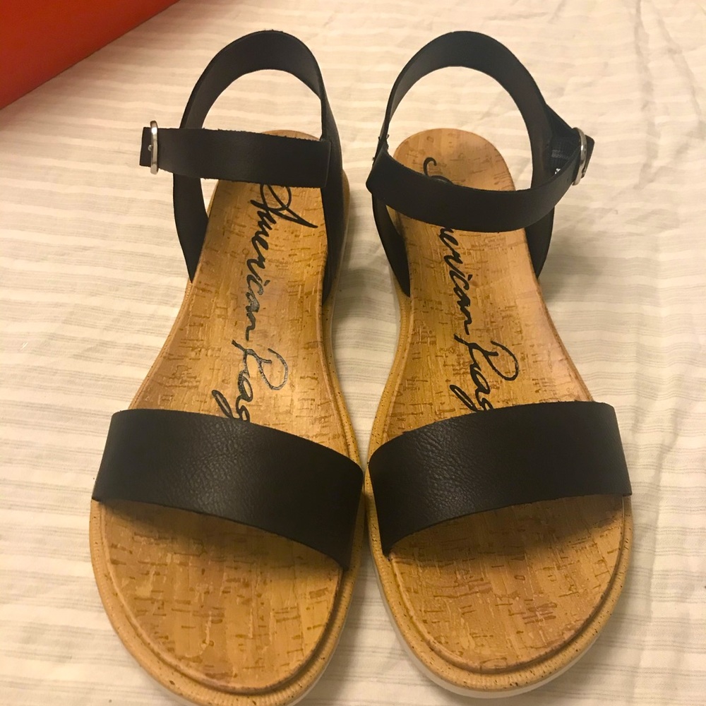 American Rag Cie Mattie leather platform sandals.